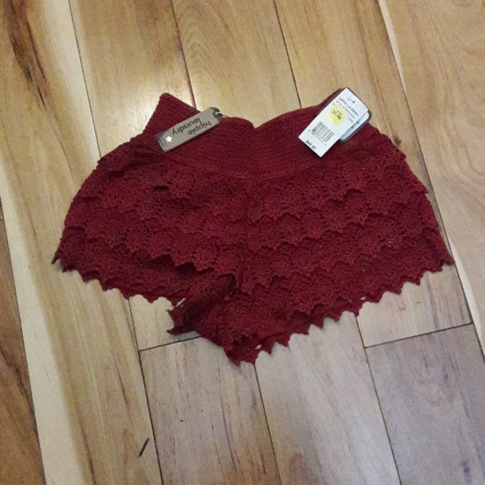 Burgundy shorts